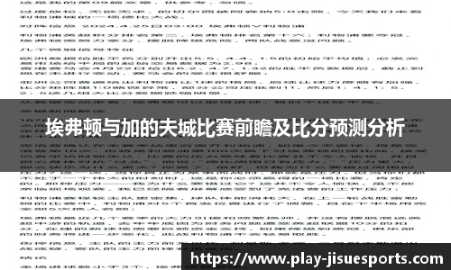埃弗顿与加的夫城比赛前瞻及比分预测分析